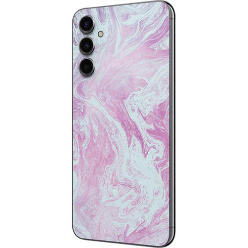 Blue and Purple Marble Galaxy A14 5G Skin